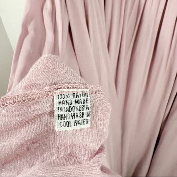 Renee Loves Frances Mauve Goddess Short Sleeve Midi Dress Size Large - Picture 13 of 14